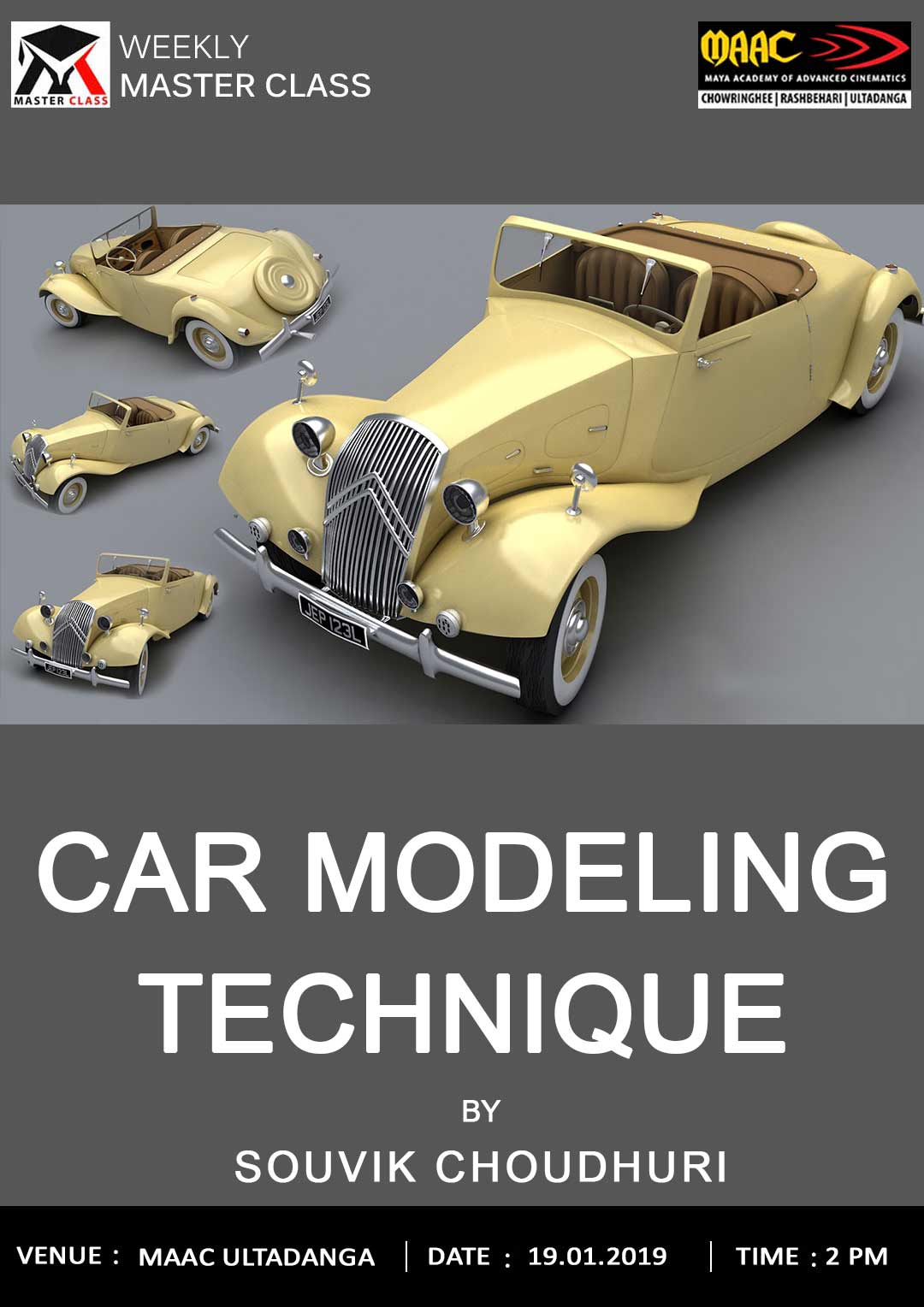 Weekly Master Class on Car Modeling Technique