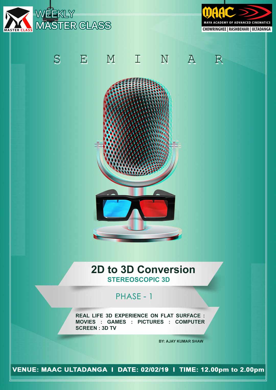 Weekly Master Class on 2D to 3D Conversion Phase 1