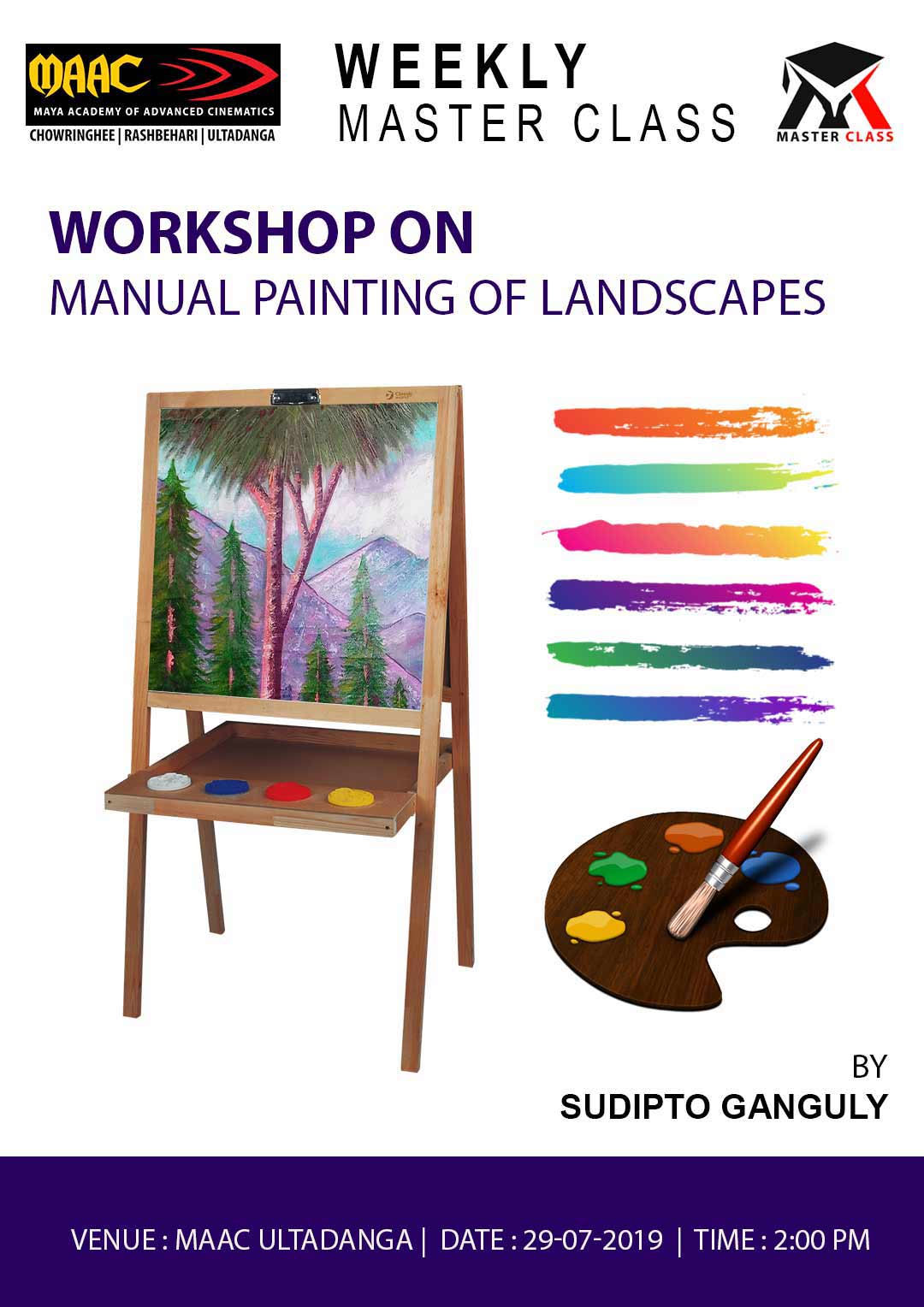 Weekly Master Class on Manual Painting of Landscapes