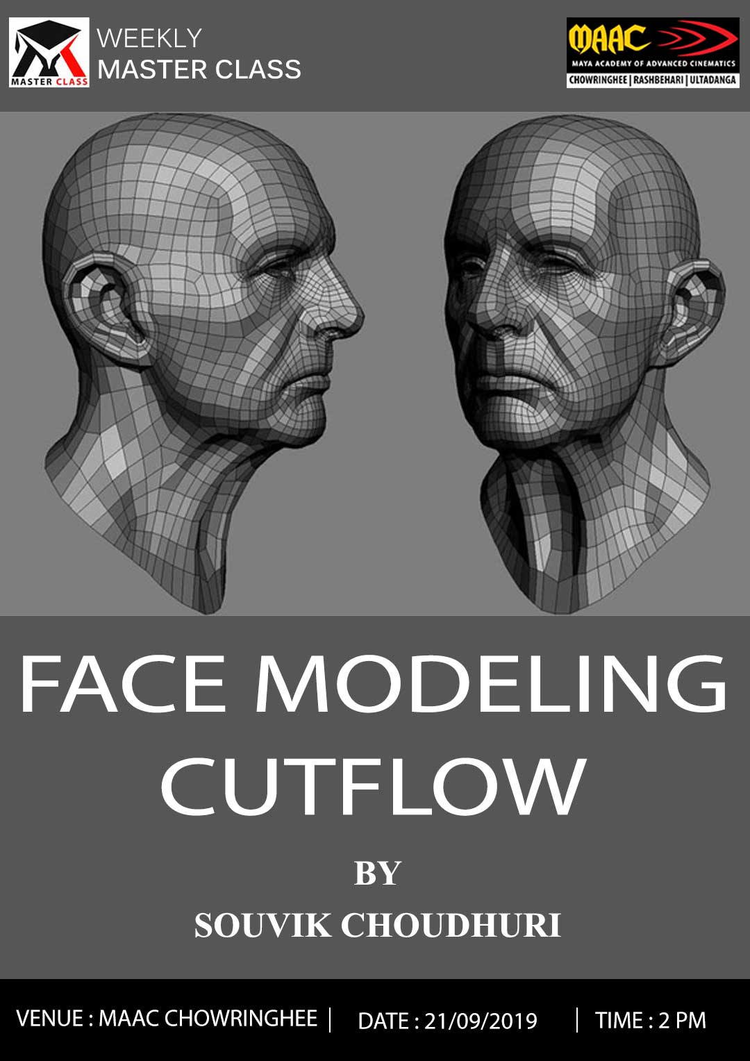 Weekly Master Class on Face Modeling Cut Flow