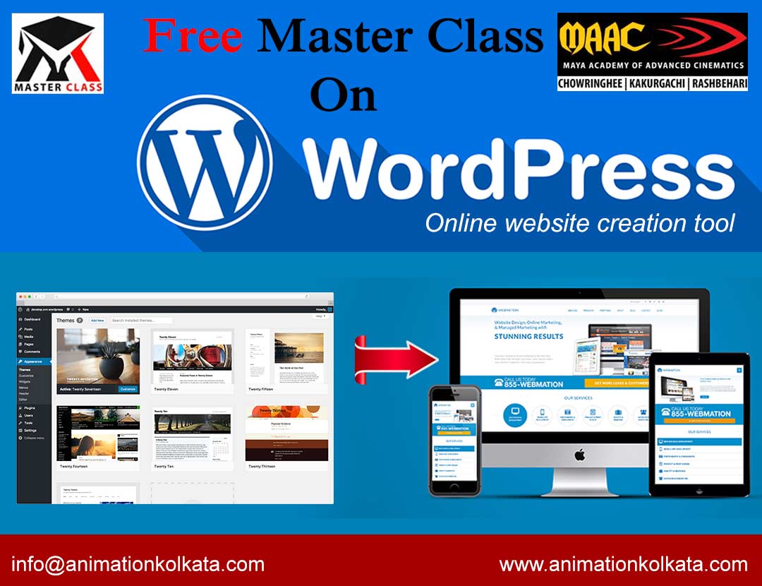 Free Master Class on Word Press- Online Website Creation Tool
