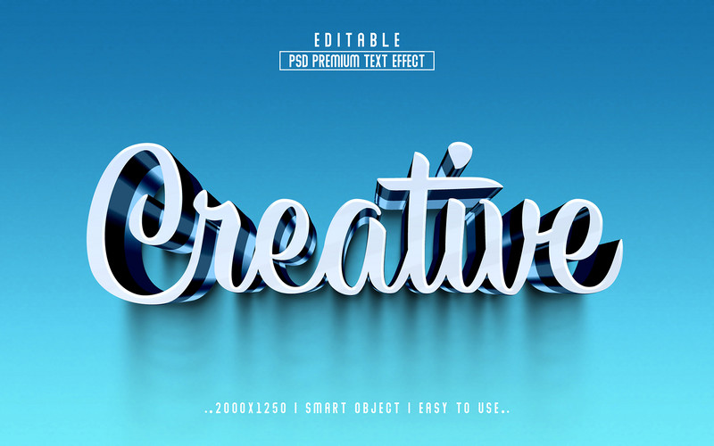 3d typography creative