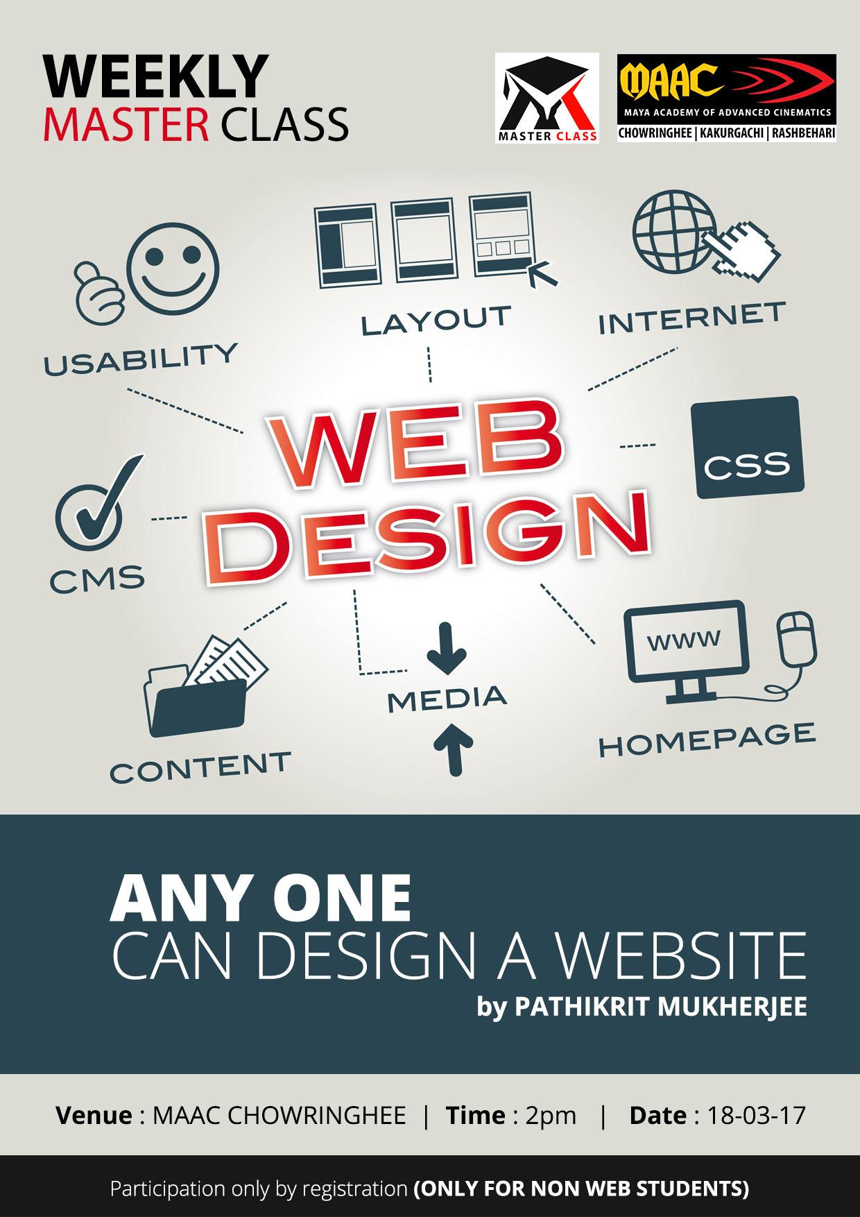 Weekly Master Class on ANY ONE CAN DESIGN WEBSITE - Pathikrit Mukherjee