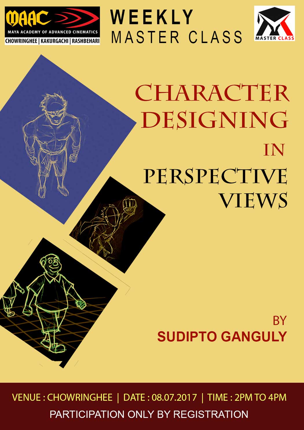 Weekly Master Class on Character Designing in Perspective Views - Sudipta Ganguly