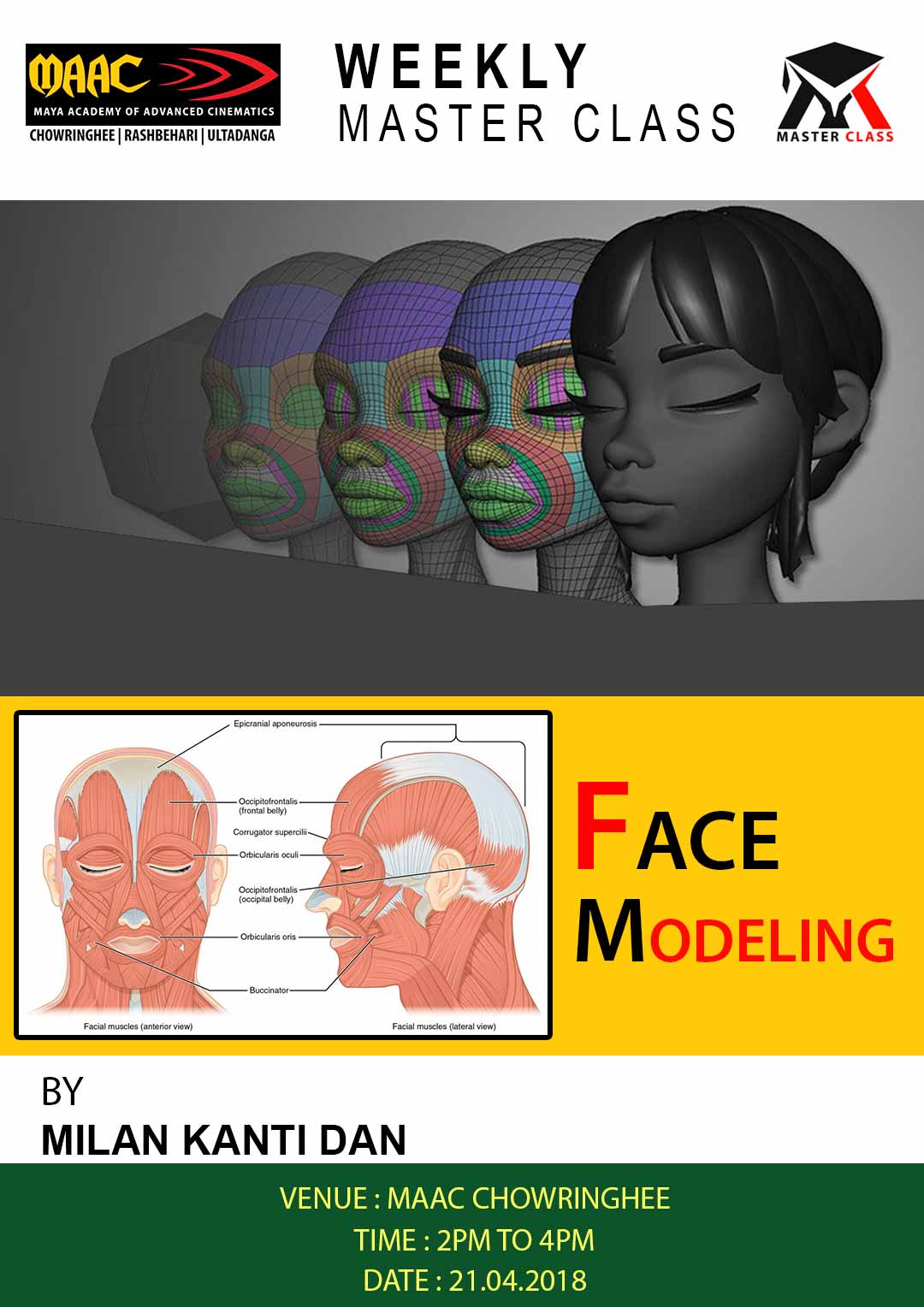 Weekly Master Class on Face Modeling