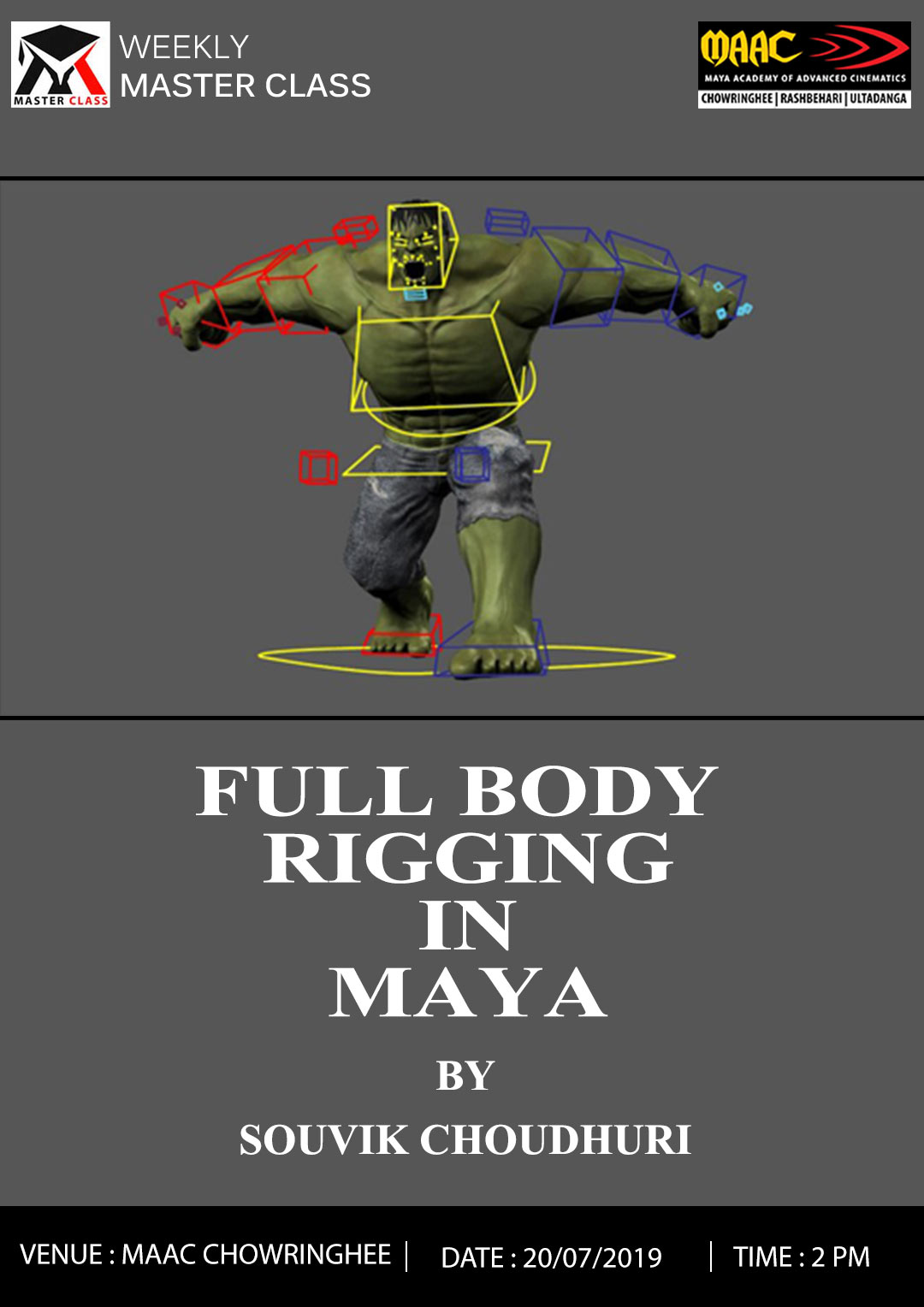 Weekly Master Class on Full Body Rigging in MAYA