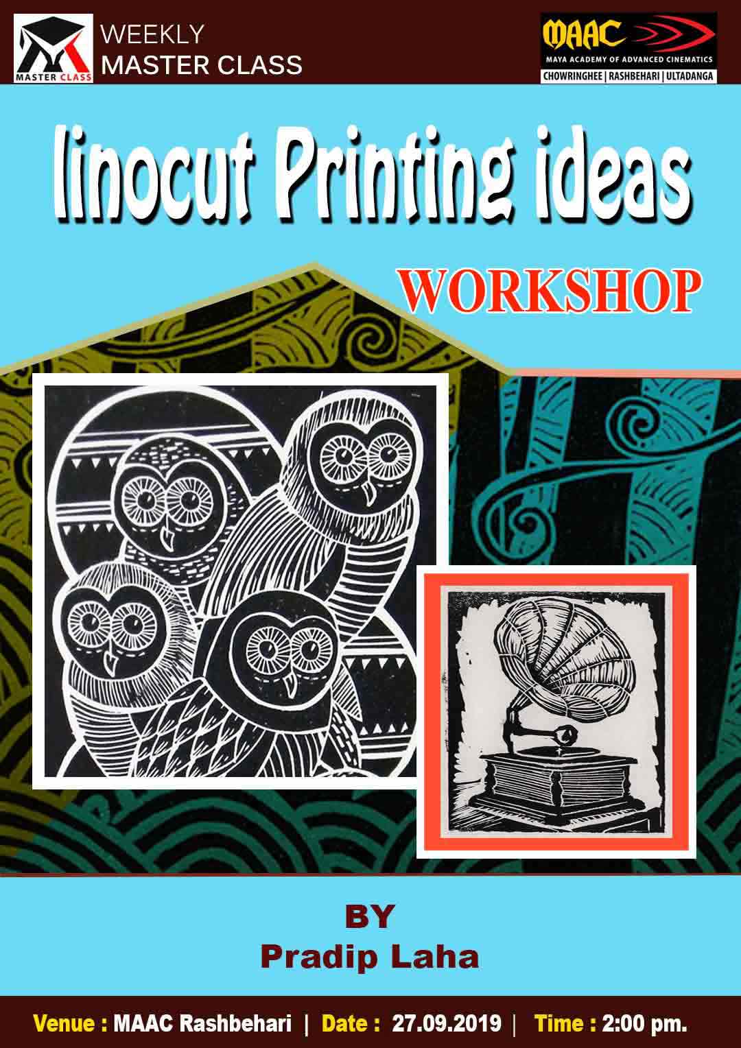 Weekly Master Class on Lino Printing Ideas
