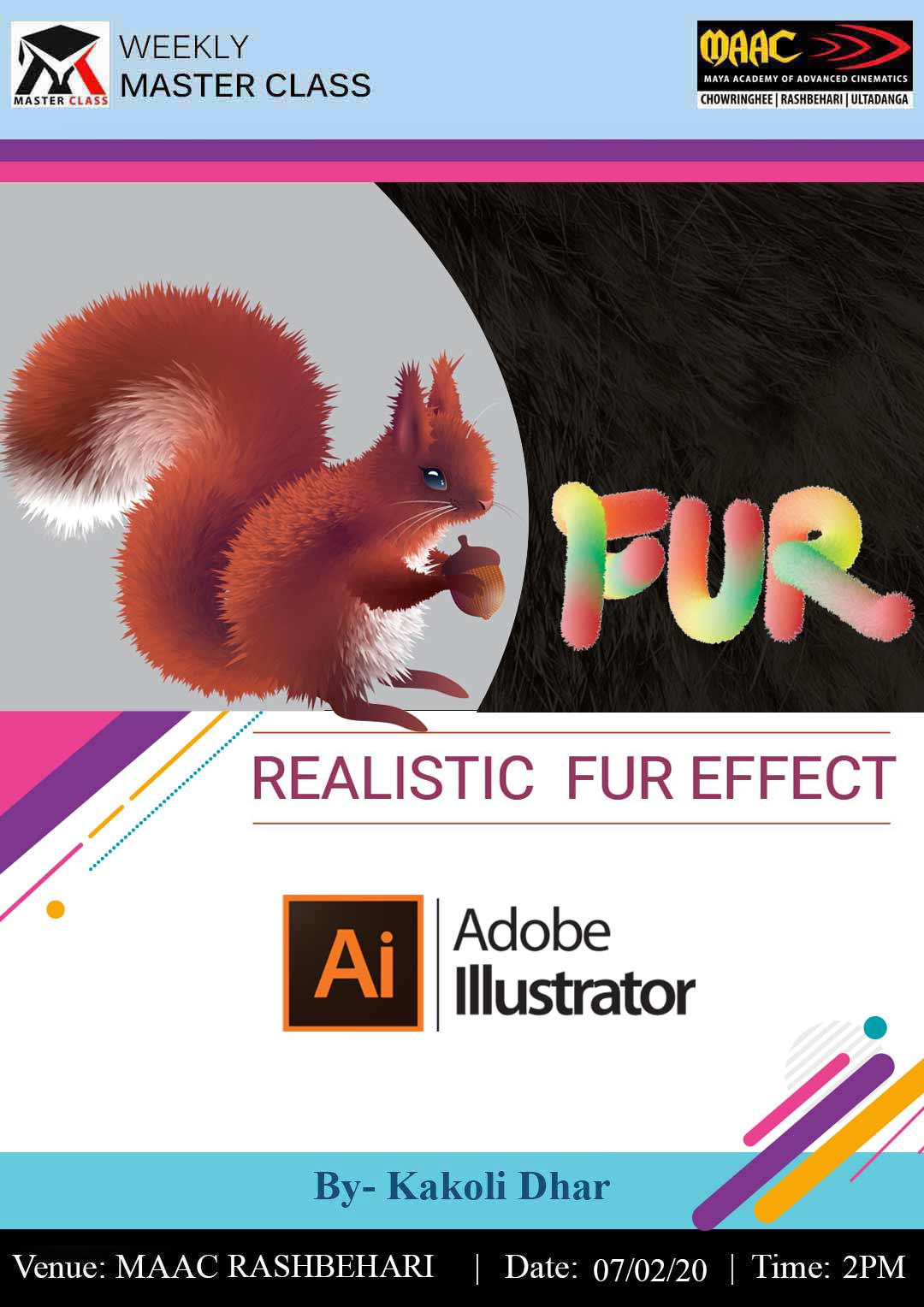 Weekly Master Class on Realistic Fur Effect in Illustrator
