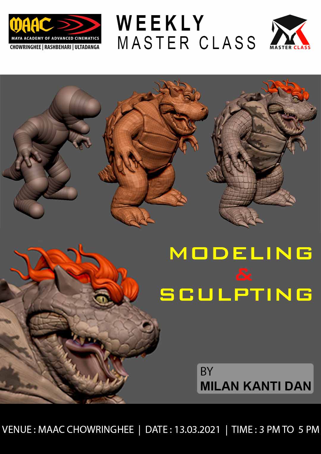 Weekly Master Class on Modeling & Sculpting