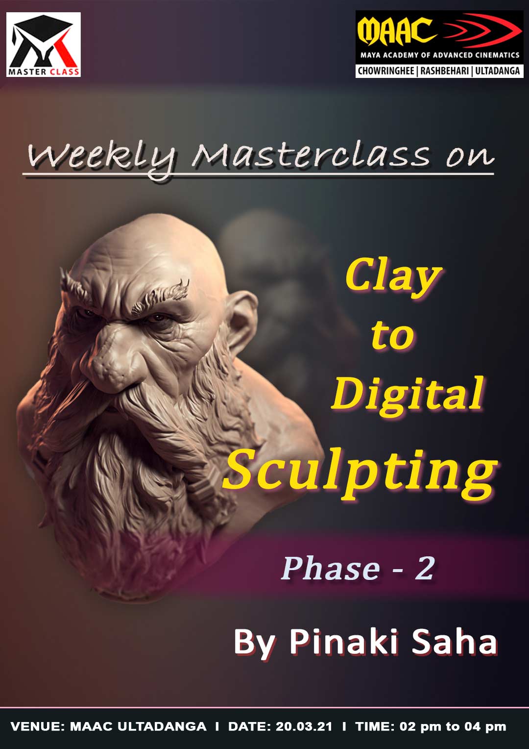 Weekly Master Class on Clay to Digital Sculpting Phase 2