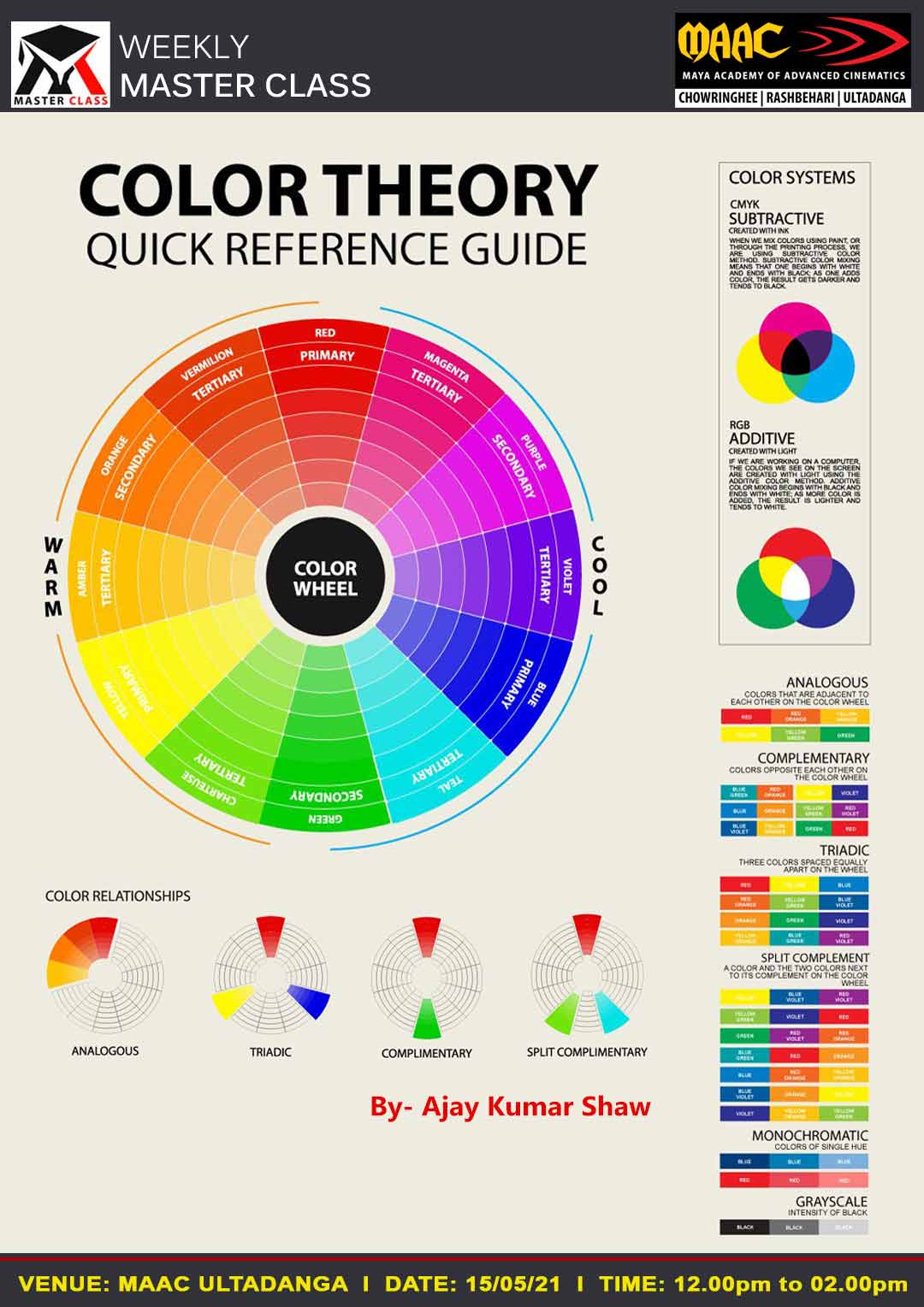 Weekly Master Class on Color Theory