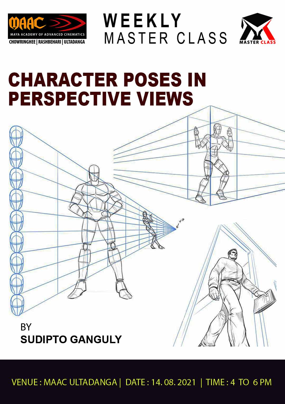 Weekly Master Class on Character Poses in Perspective Views